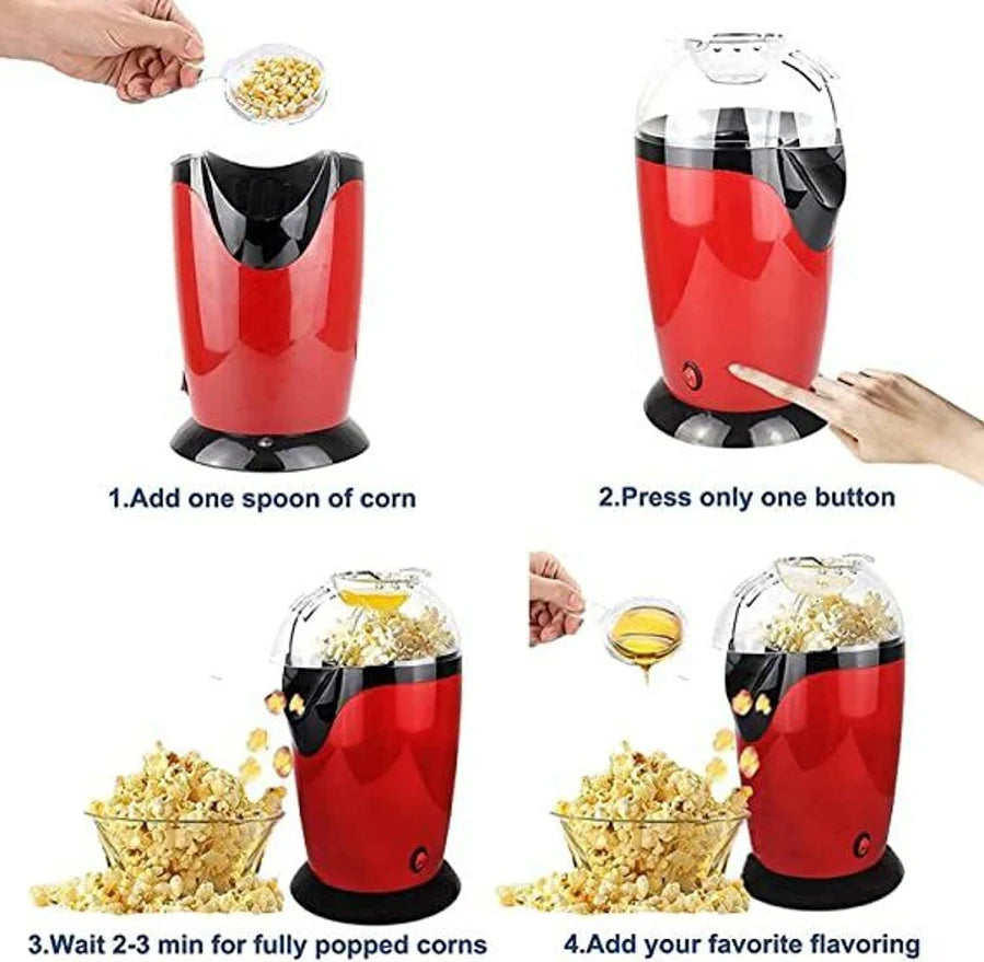 Hot Air Popcorn Maker Machine – Healthy Oil-Free Popcorn Popper