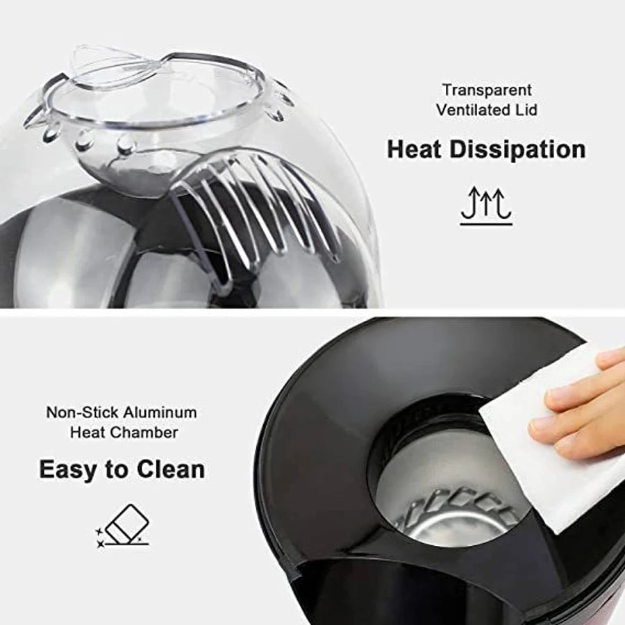 Hot Air Popcorn Maker Machine – Healthy Oil-Free Popcorn Popper