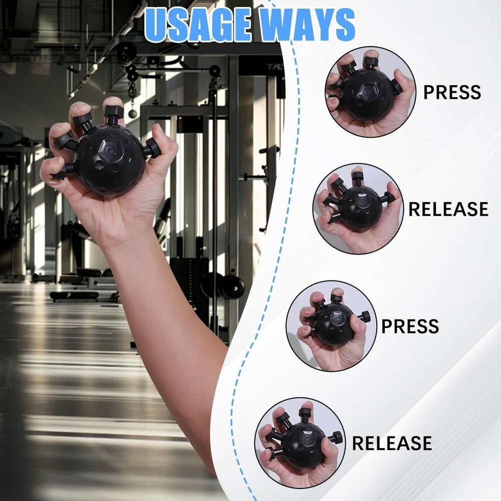 MCP Eagle Claw Finger Gripper Hand Exerciser – Adjustable Grip Strength Trainer for Fingers, Hands, Wrists & Forearms – Black